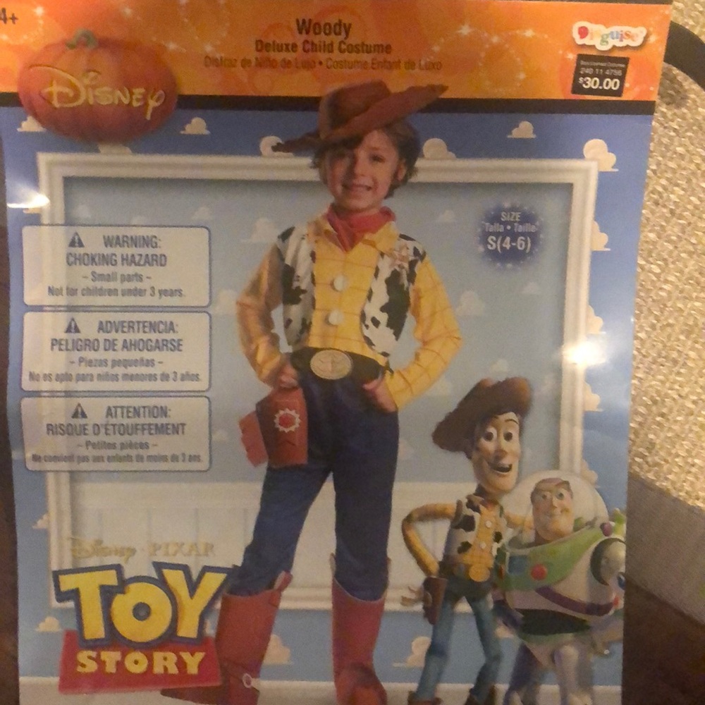 Woody Costume size 4-6